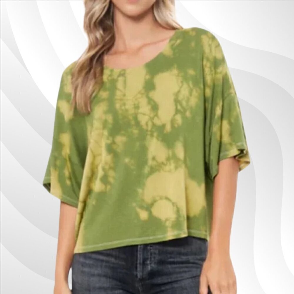 *Maronie Green Tie-Dye Shirt Size M